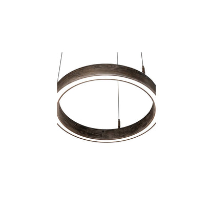 16" Wide Wood Pendant