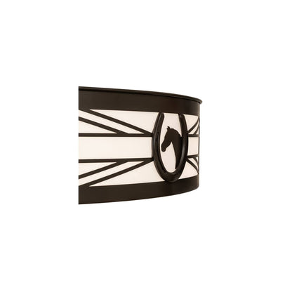 Horseshoe 6 Light 36" Wide Semi-Flush Drum Ceiling Fixture