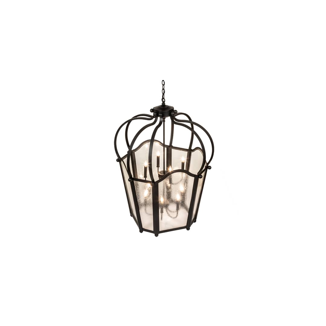 10 Light 33" Wide Taper Candle Pendant