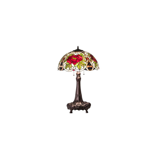 Renaissance Rose 3 Light 31" Tall Buffet Table Lamp