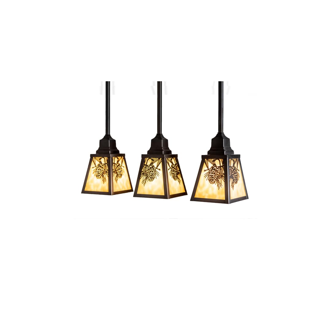 3 Light 24" Wide Linear Pendant