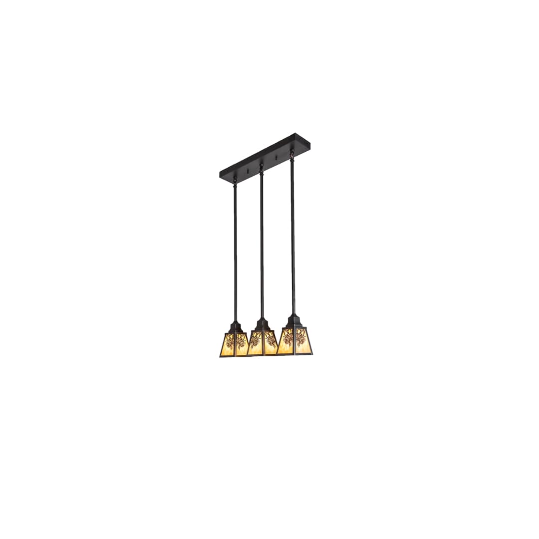 3 Light 24" Wide Linear Pendant