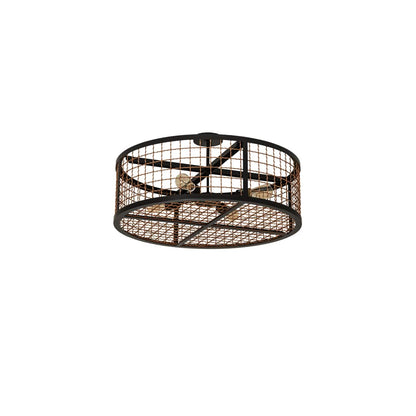 Paloma Golpe 4 Light 30" Wide Semi-Flush Drum Ceiling Fixture