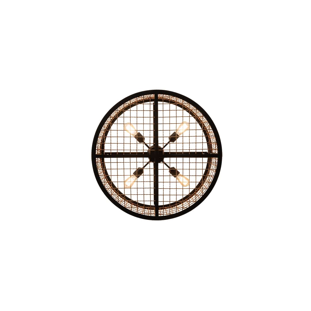 Paloma Golpe 4 Light 30" Wide Semi-Flush Drum Ceiling Fixture