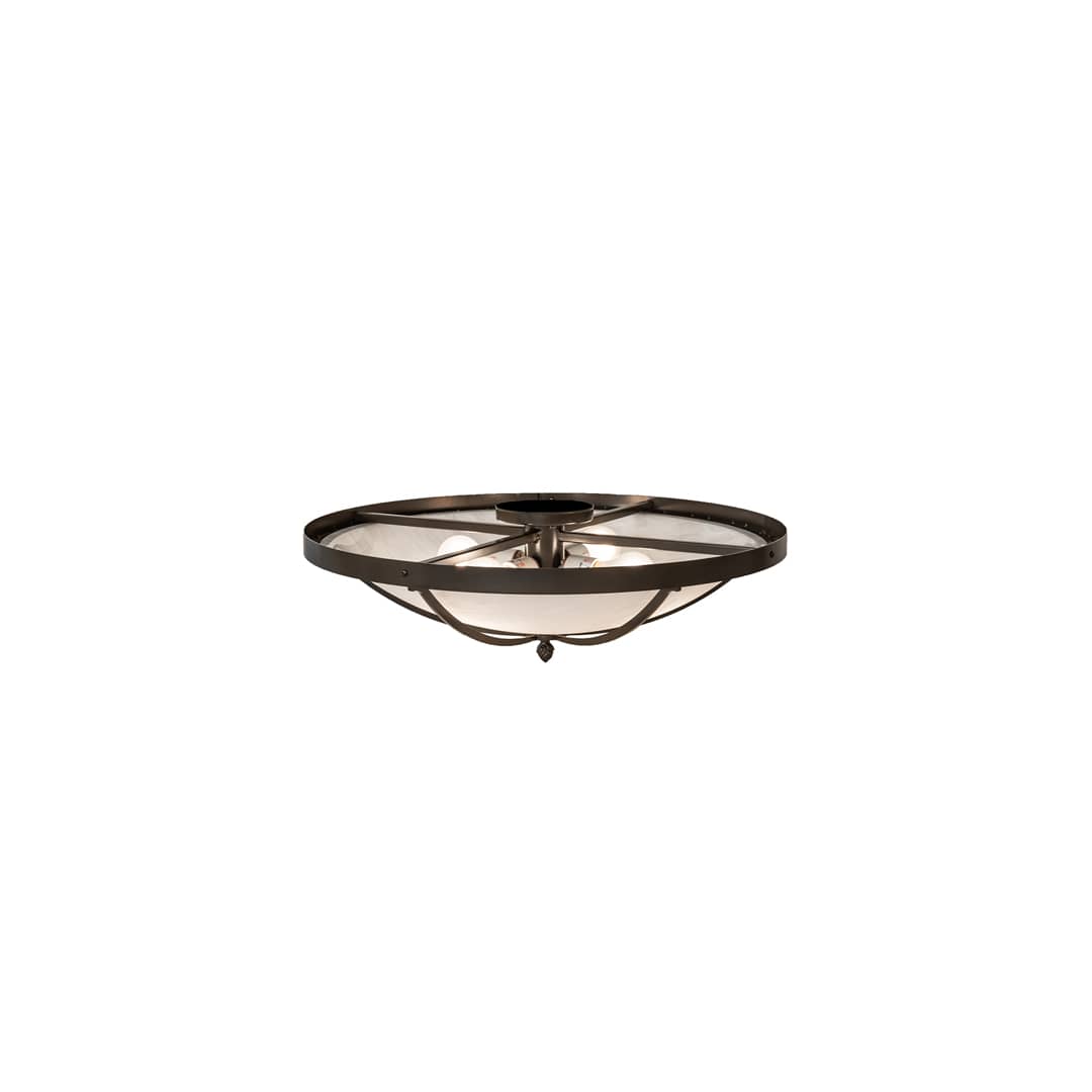 Dominga 4 Light 24" Wide Flush Mount Bowl Ceiling Fixture - Timeless Bronze Finish