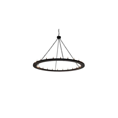 Loxley 24 Light 72" Wide Taper Candle Ring Chandelier