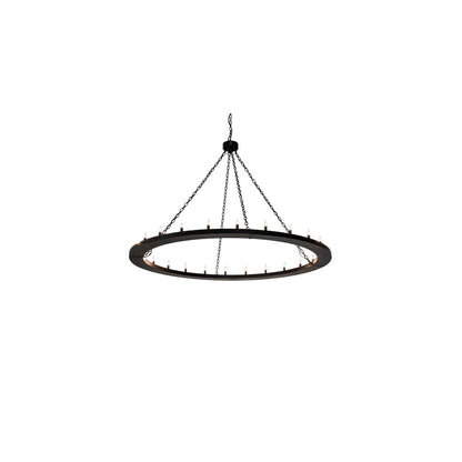 Loxley 24 Light 72" Wide Taper Candle Ring Chandelier