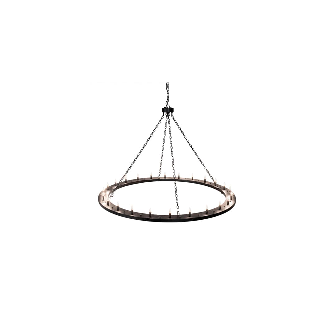 Loxley 24 Light 72" Wide Taper Candle Ring Chandelier