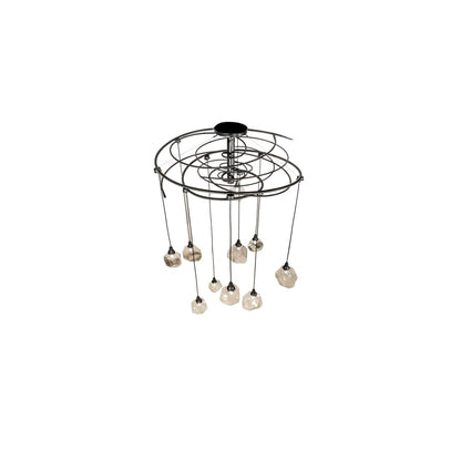 10 Light 55" Wide Abstract Multi Light Pendant