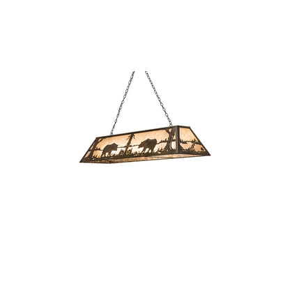 9 Light 60" Wide Billiard Linear Pendant