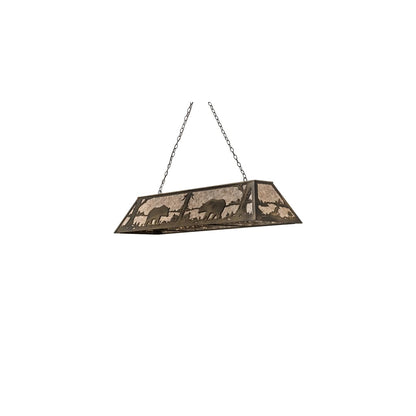 9 Light 60" Wide Billiard Linear Pendant