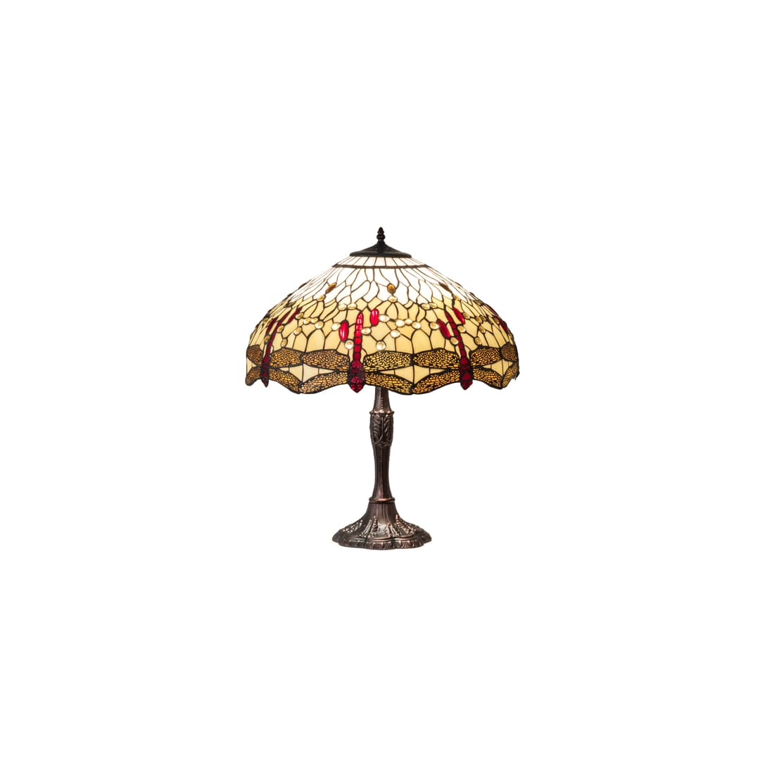 Tiffany Hanginghead Dragonfly 3 Light 26" Tall Buffet Table Lamp