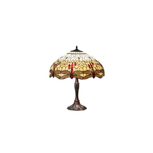 Tiffany Hanginghead Dragonfly 3 Light 26" Tall Buffet Table Lamp