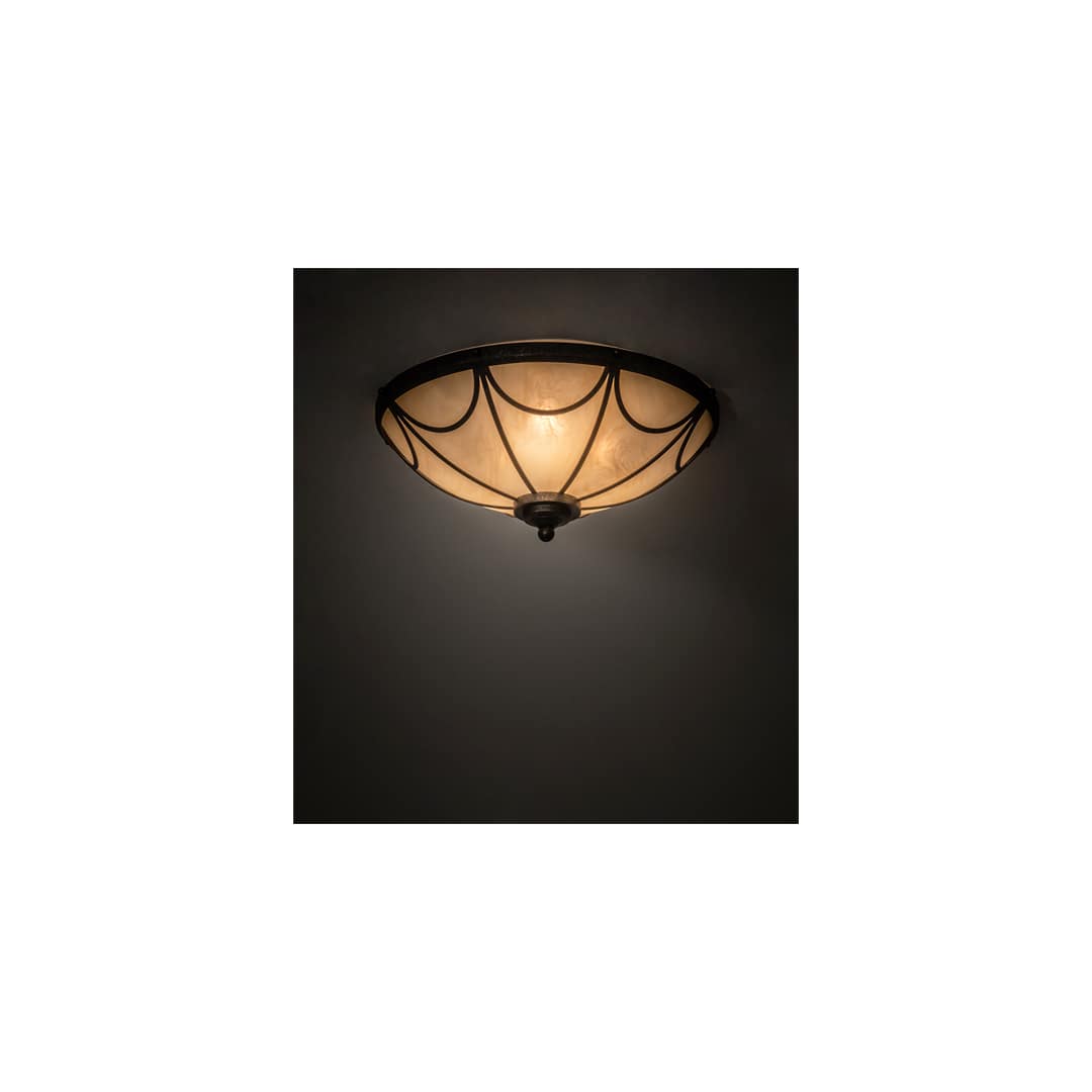 Carousel 3 Light 16" Wide Flush Mount Bowl Ceiling Fixture