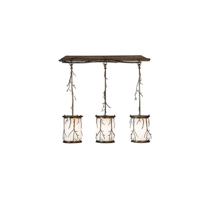 3 Light 33" Wide Abstract Linear Pendant