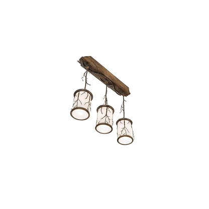 3 Light 33" Wide Abstract Linear Pendant