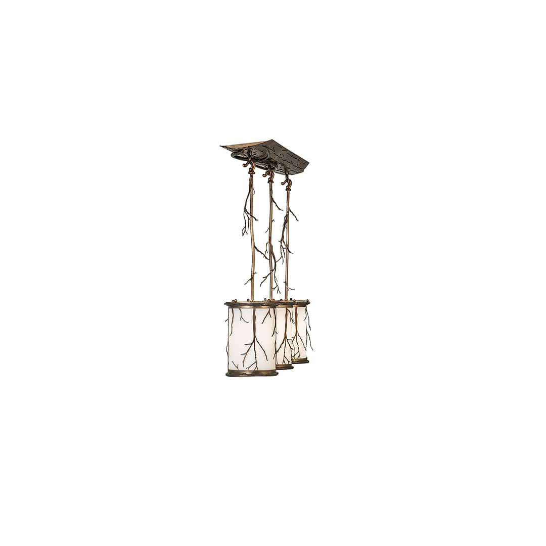 3 Light 33" Wide Abstract Linear Pendant