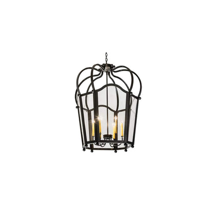6 Light 32" Wide Taper Candle Pendant