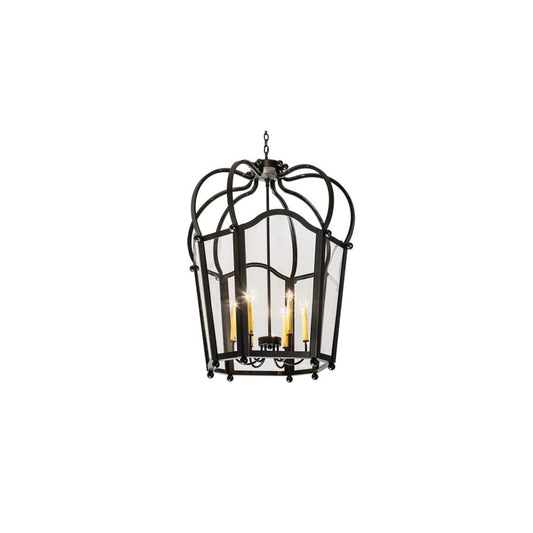 6 Light 32" Wide Taper Candle Pendant