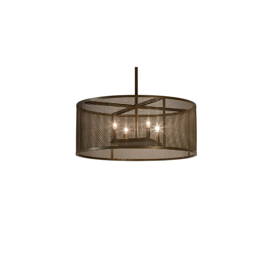 4 Light 24" Wide Cage Pendant