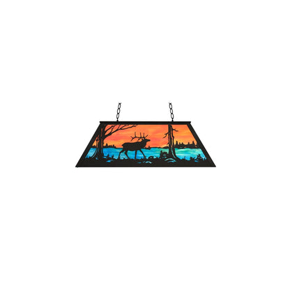 6 Light 33" Wide Billiard Linear Pendant
