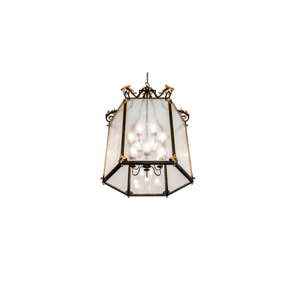 12 Light 48" Wide Taper Candle Pendant