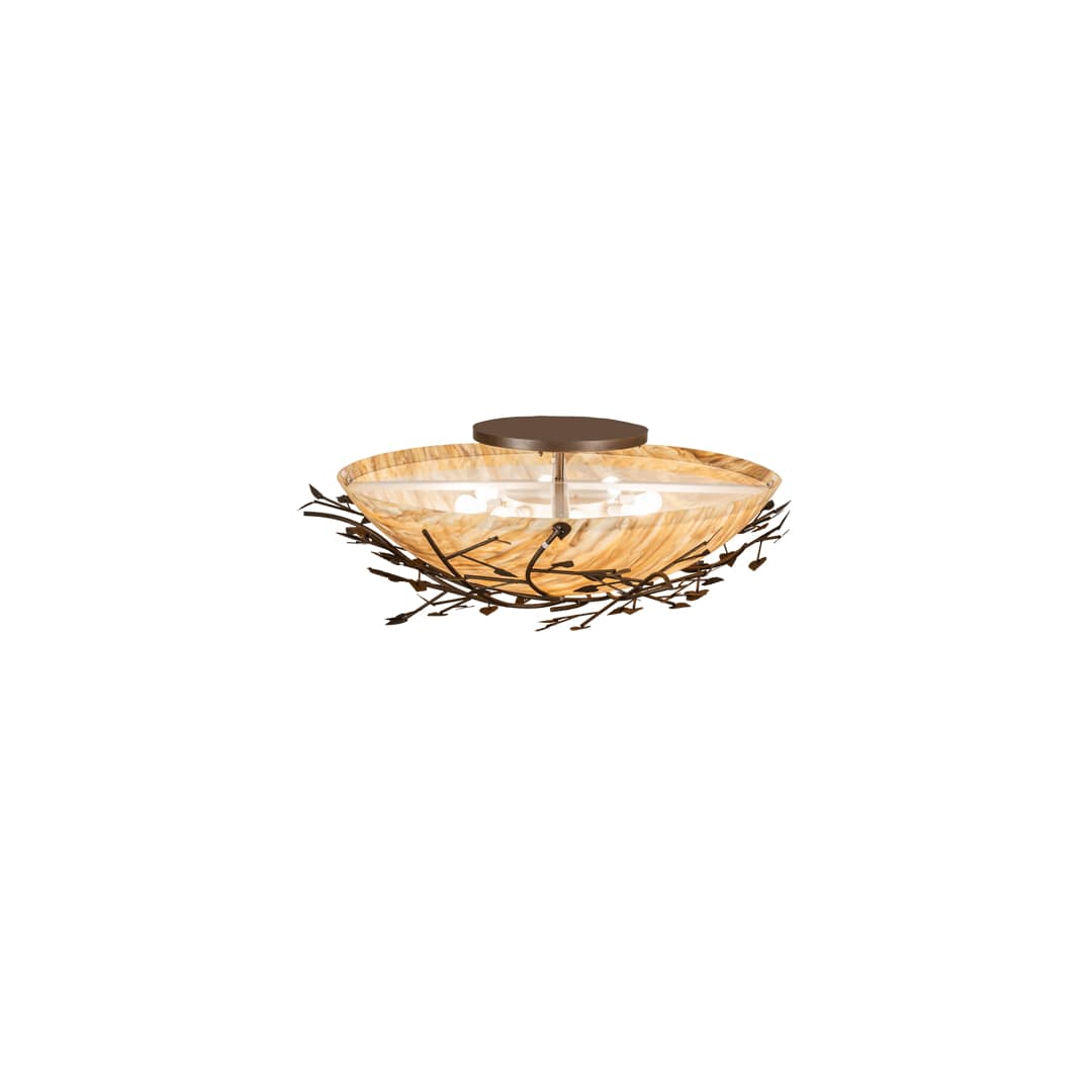 Espe 8 Light 54" Wide Semi-Flush Bowl Ceiling Fixture