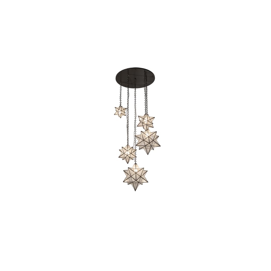 5 Light 36" Wide Multi Light Pendant