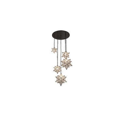 5 Light 36" Wide Multi Light Pendant