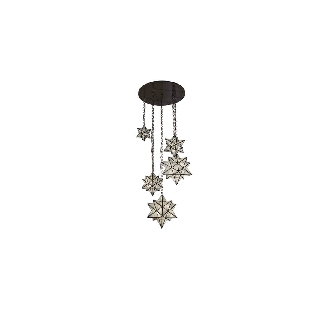 5 Light 36" Wide Multi Light Pendant