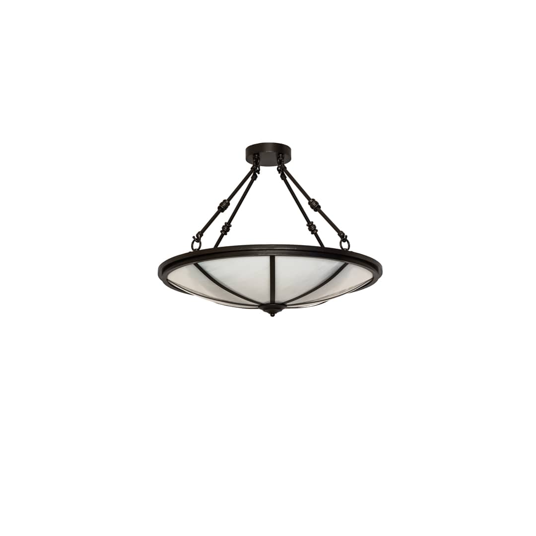 Commerce 3 Light 24" Wide Semi-Flush Bowl Ceiling Fixture