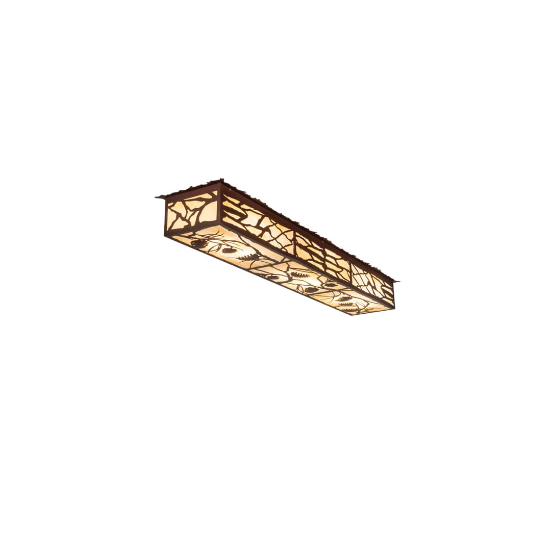 Whispering Pines 6 Light 63" Wide Flush Mount Ceiling Fixture