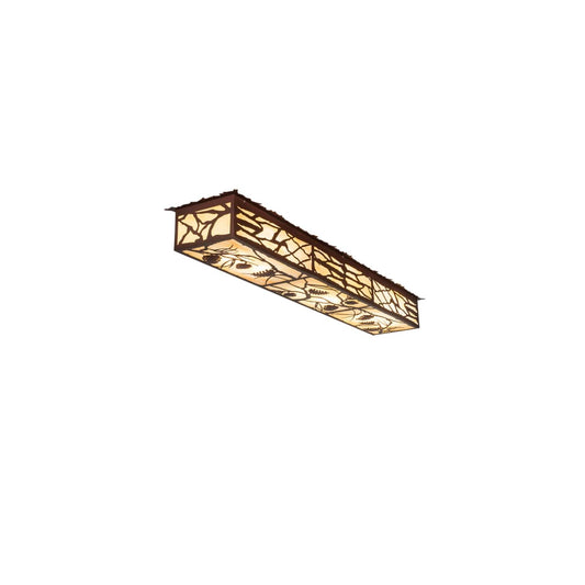 Whispering Pines 6 Light 63" Wide Flush Mount Ceiling Fixture