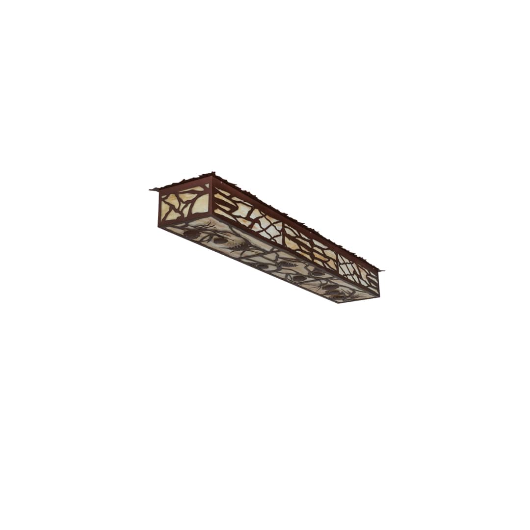 Whispering Pines 6 Light 63" Wide Flush Mount Ceiling Fixture