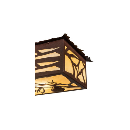 Whispering Pines 6 Light 63" Wide Flush Mount Ceiling Fixture