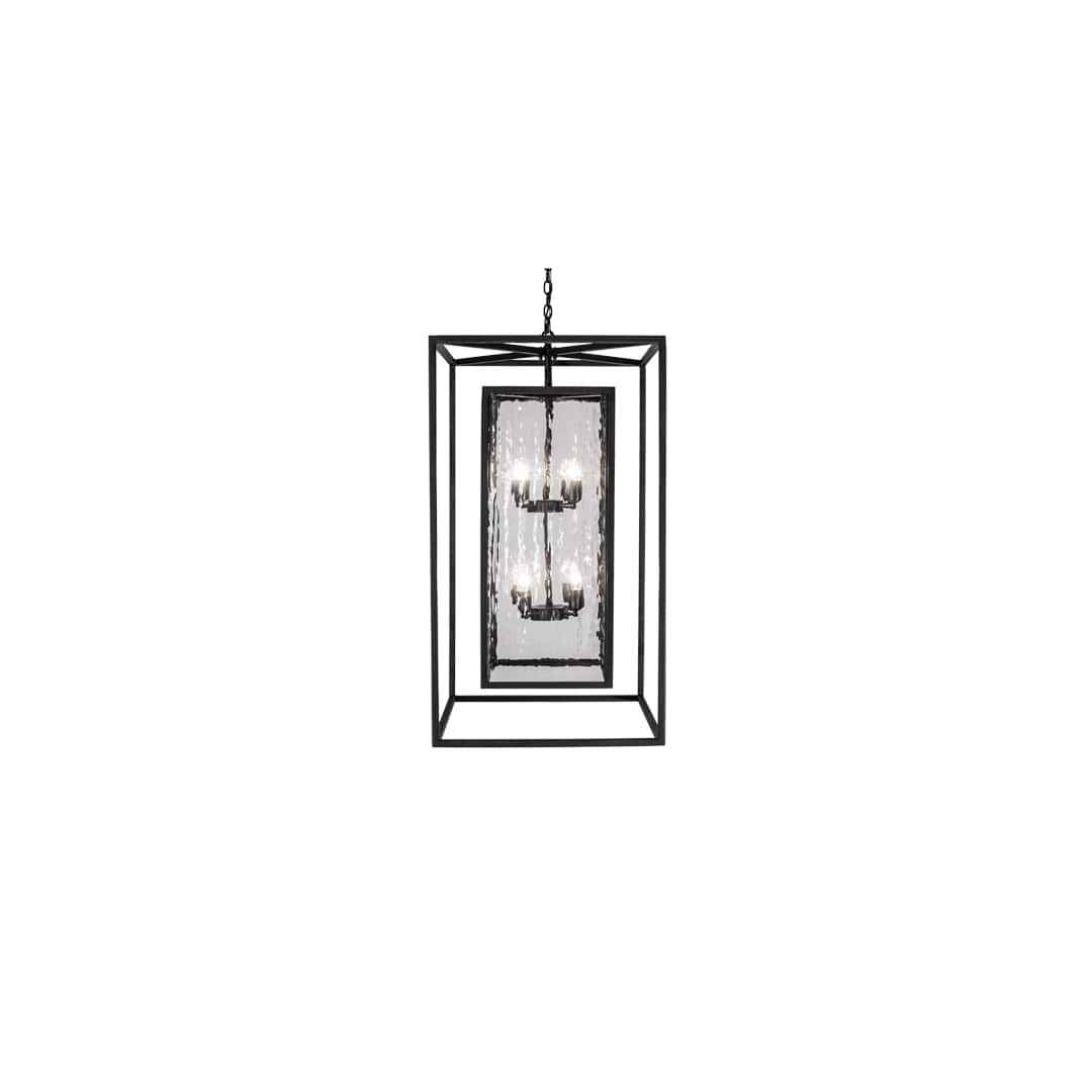 8 Light 34" Wide Taper Candle Pendant