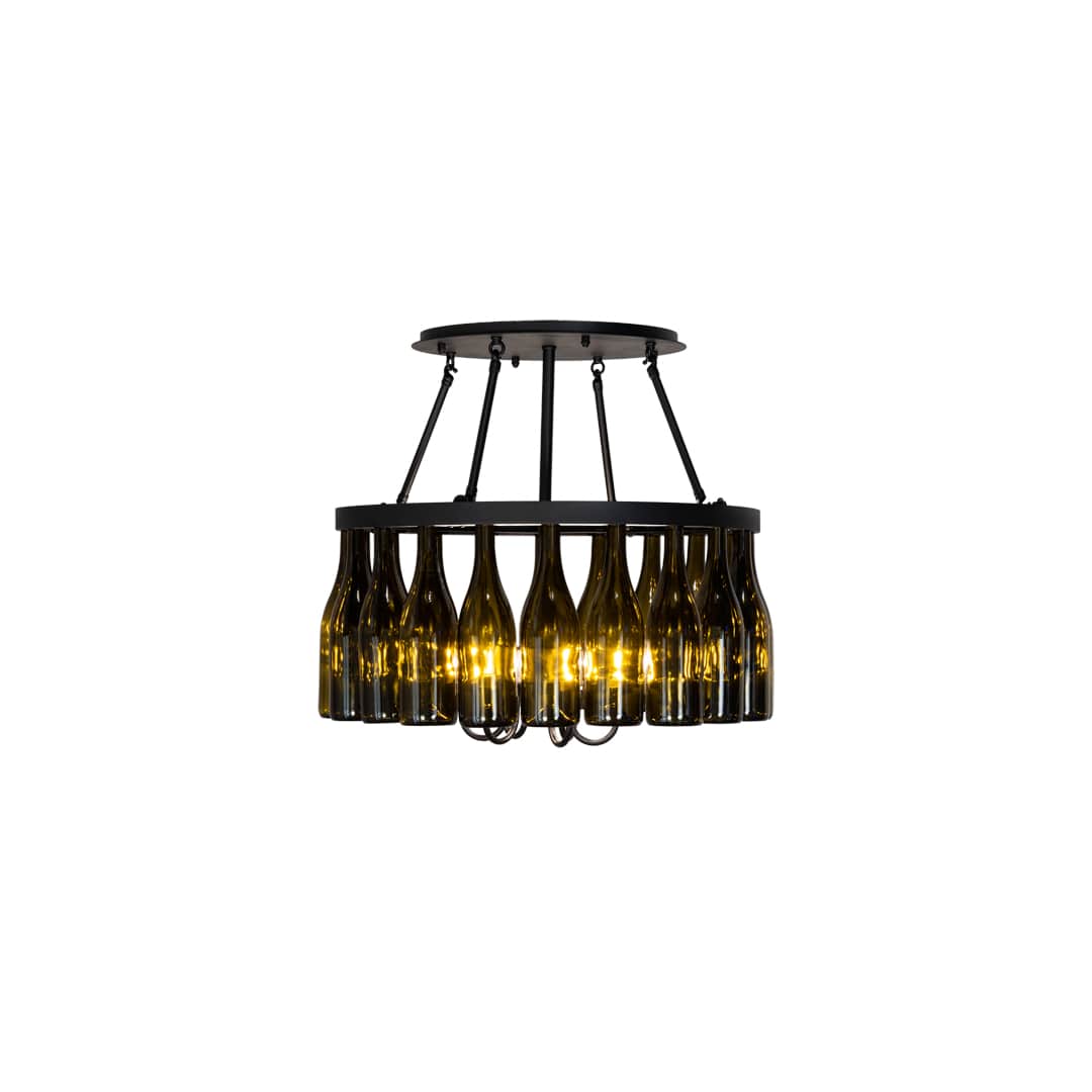 Tuscan Vineyard 6 Light 26" Wide Semi-Flush Drum Ceiling Fixture