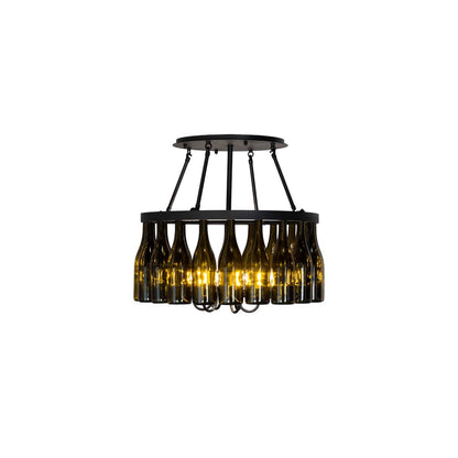 Tuscan Vineyard 6 Light 26" Wide Semi-Flush Drum Ceiling Fixture