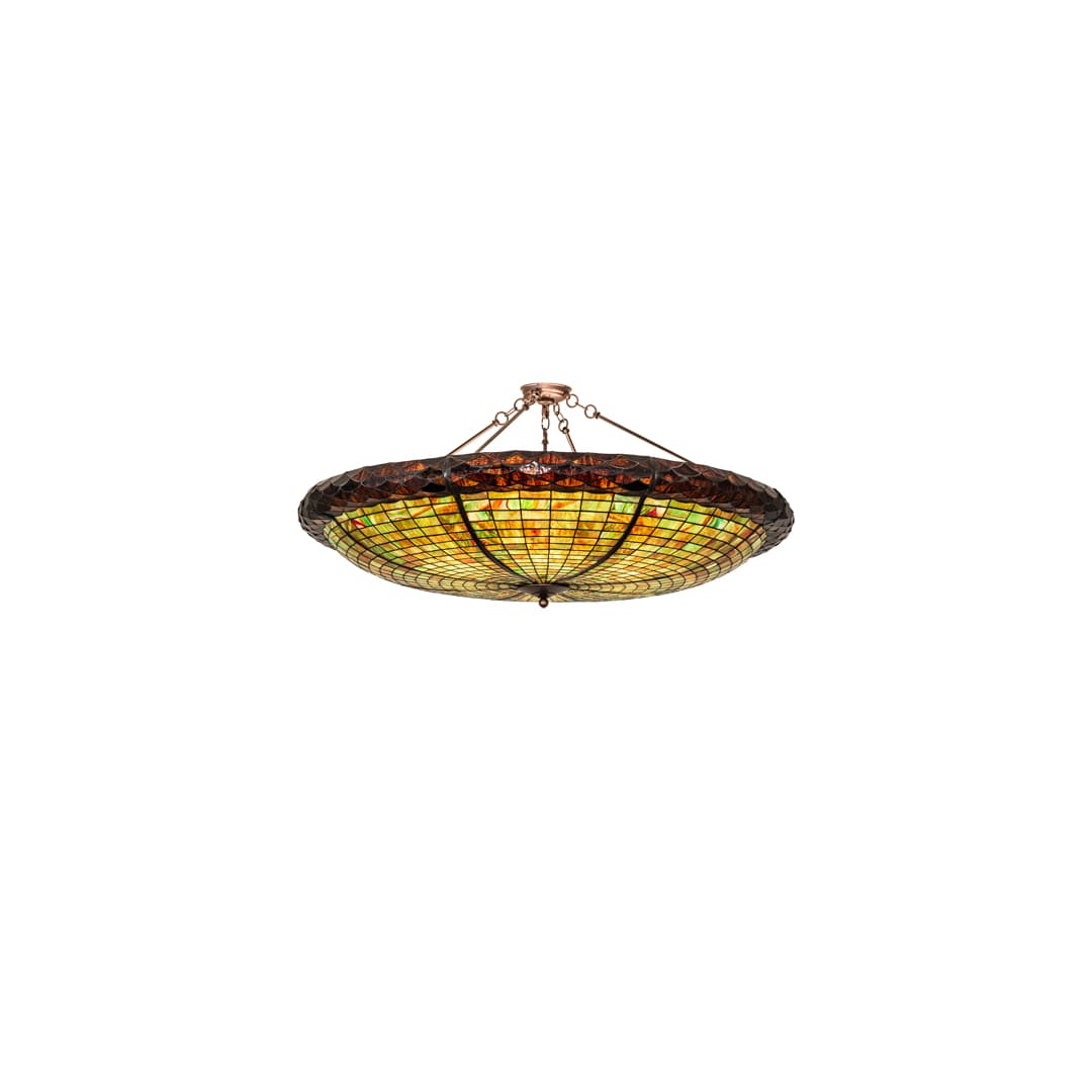 Greenbriar Oak 6 Light 48" Wide Semi-Flush Bowl Ceiling Fixture