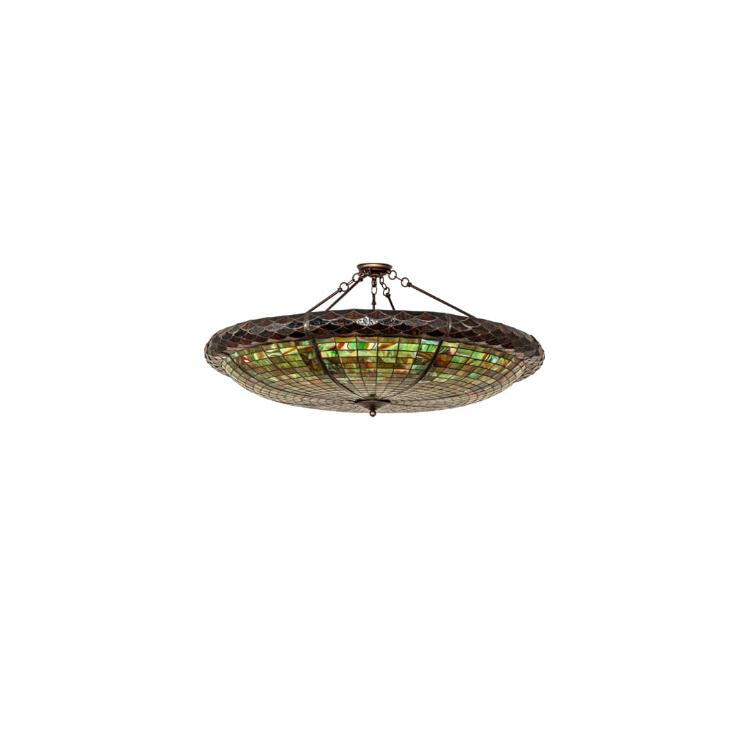 Greenbriar Oak 6 Light 48" Wide Semi-Flush Bowl Ceiling Fixture