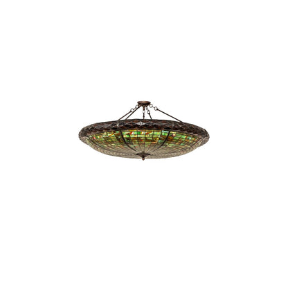 Greenbriar Oak 6 Light 48" Wide Semi-Flush Bowl Ceiling Fixture