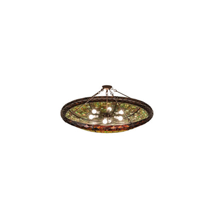 Greenbriar Oak 6 Light 48" Wide Semi-Flush Bowl Ceiling Fixture