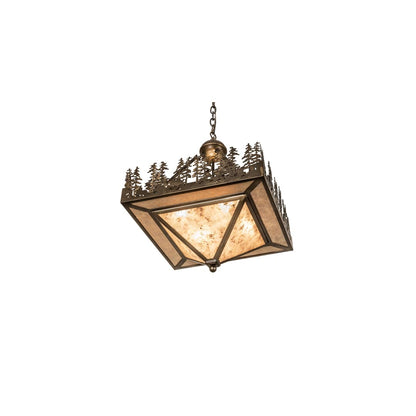4 Light 27" Wide Abstract Pendant