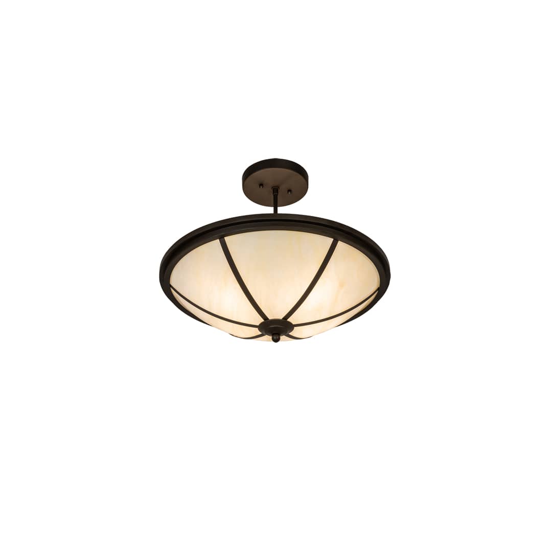Commerce 4 Light 20" Wide Semi-Flush Bowl Ceiling Fixture - Cafe-Noir / Oil Rubbed Bronze Finish
