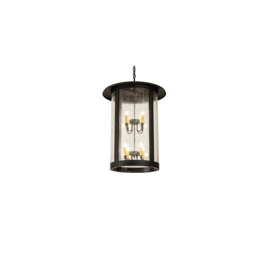 8 Light 25" Wide Taper Candle Pendant