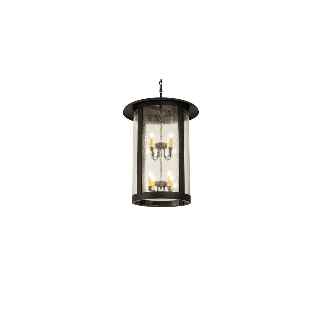 8 Light 25" Wide Taper Candle Pendant