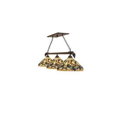 3 Light 69" Wide Linear Pendant