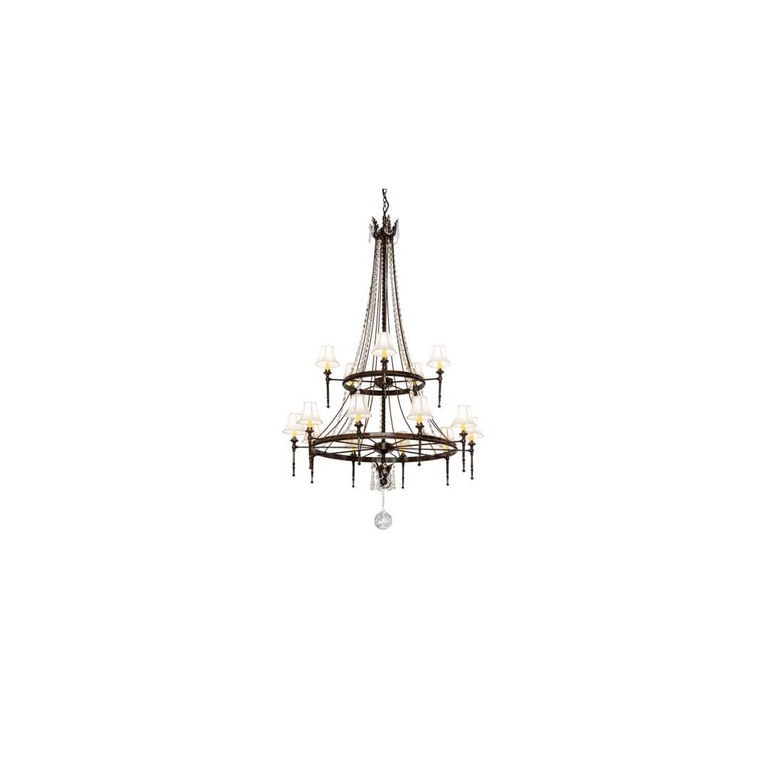 Amaury 15 Light 48" Wide Crystal Ring Chandelier