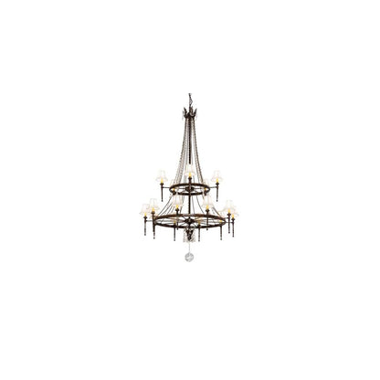 Amaury 15 Light 48" Wide Crystal Ring Chandelier