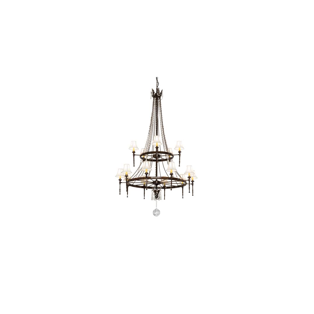 Amaury 15 Light 48" Wide Crystal Ring Chandelier